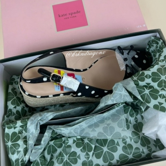 NWT Polka Dot Wedge Sandals Kate Spade Pajama Party Summer Cruise Sandal - Picture 3 of 16